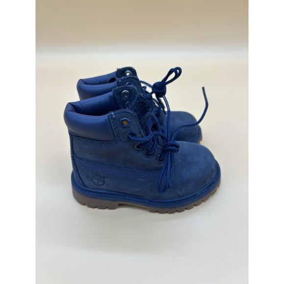 Timberland Other - Timberland Toddler Boots Size 6 Blue Nubuck Waterproof Lace Up Kids Boots